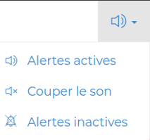 Option de gestion des alertes